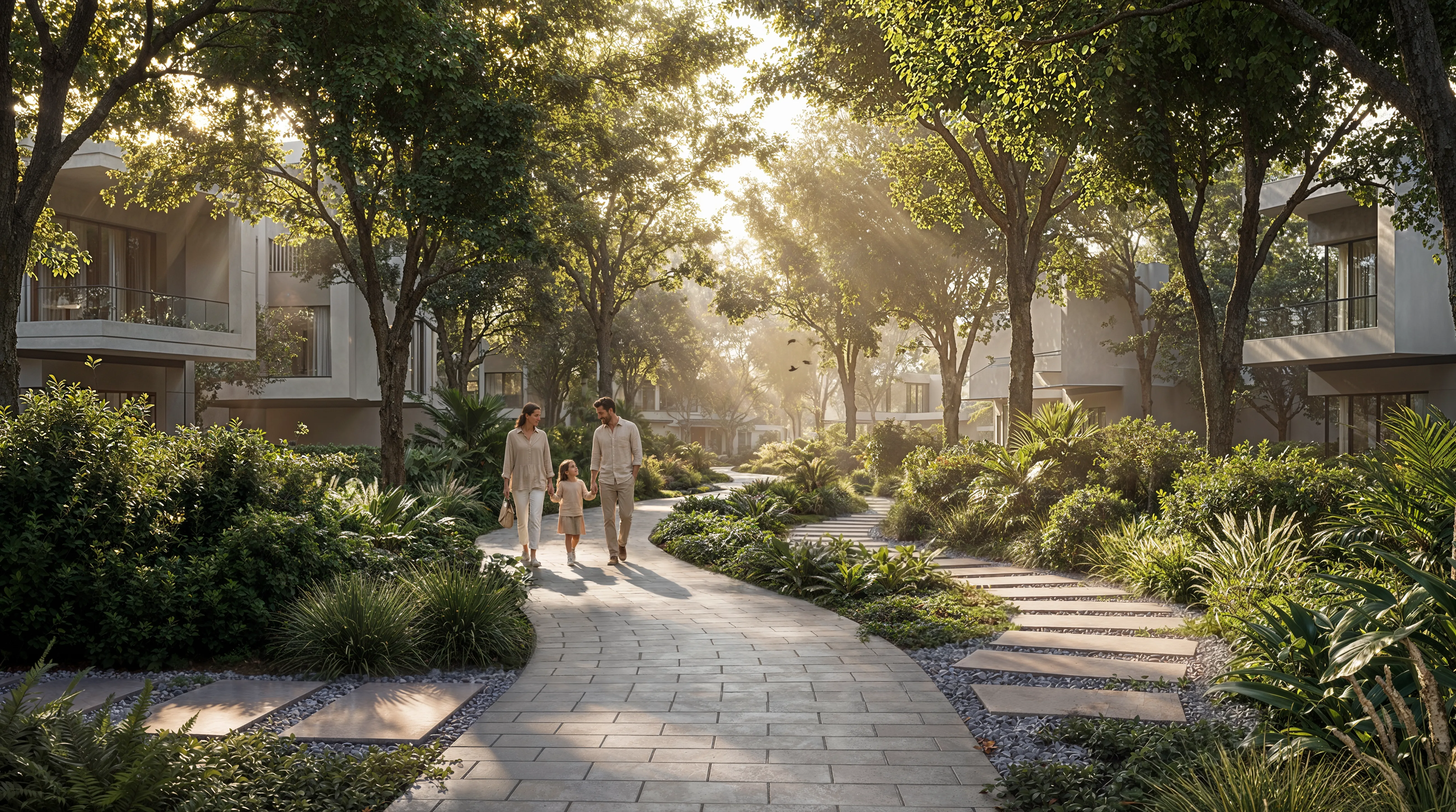 Shaded Forest Walkway